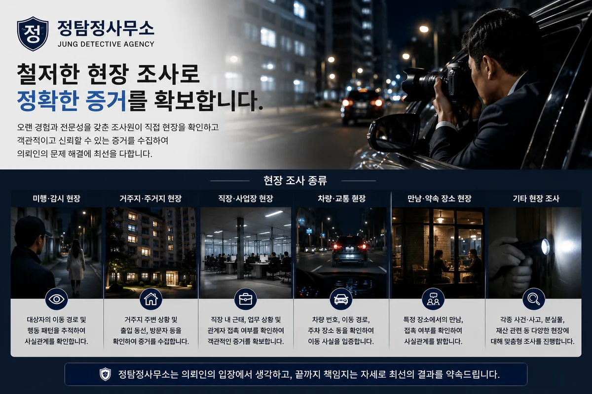 해운대 탐정사무소 현장 조사와 증거 자료 정리 과정